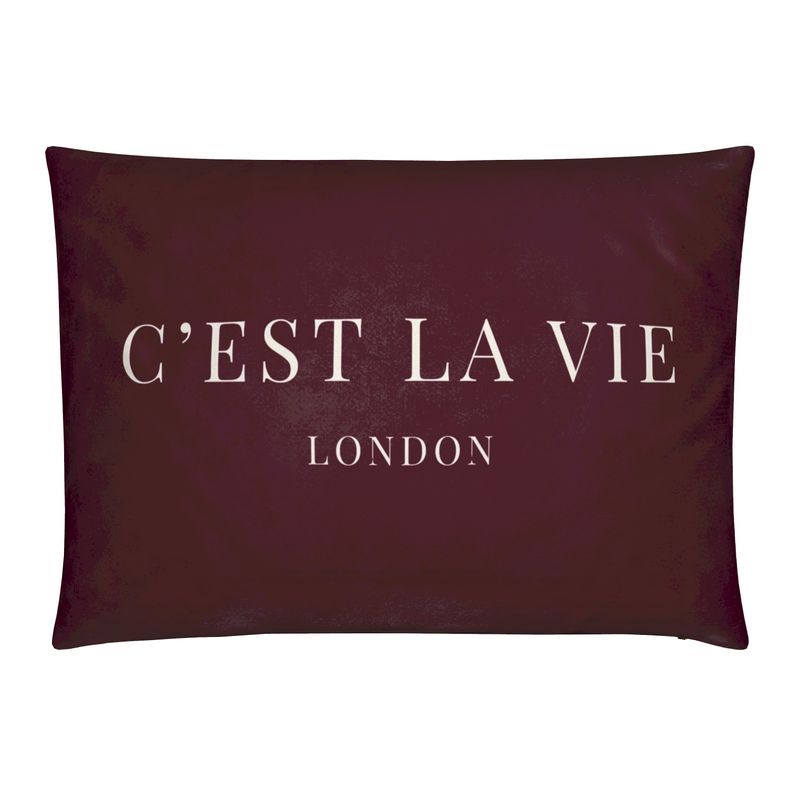 C'EST LA VIE Velvet Throw Pillow - Stylish Accent Cushion