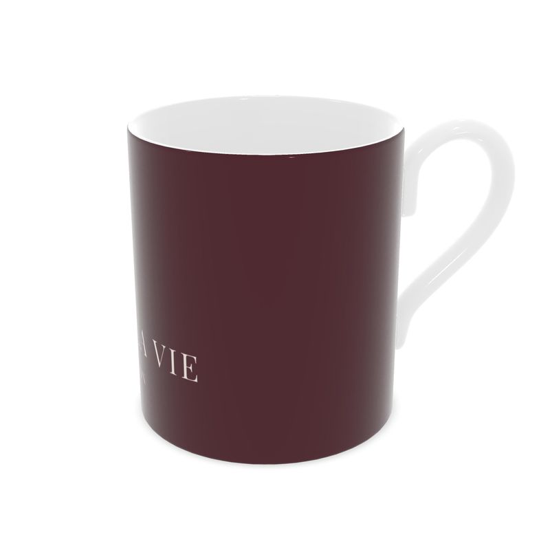Chic C'EST LA VIE Fine Bone China Mug - Perfect for Tea & Coffee