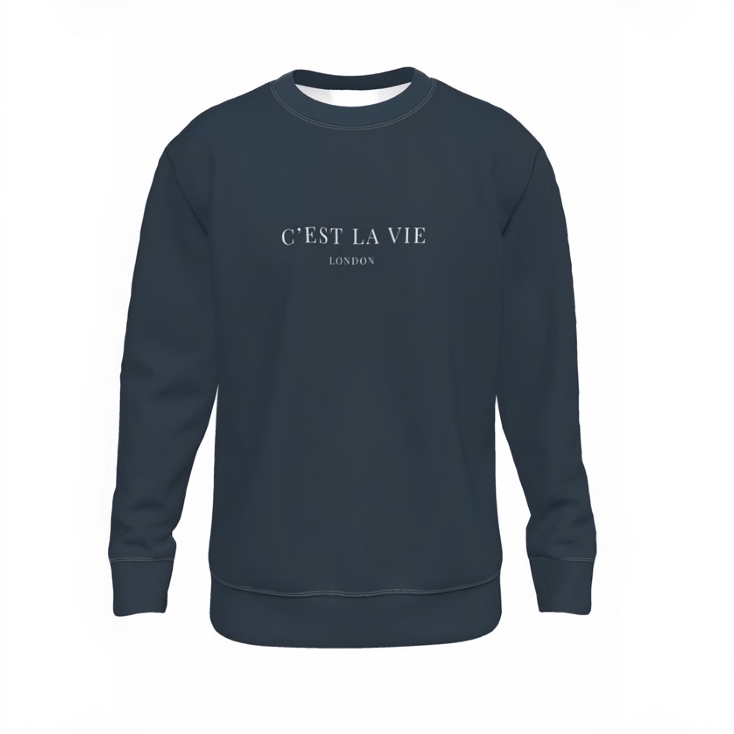 C'EST LA VIE Navy Sweatshirt - Cozy Luxury Wear