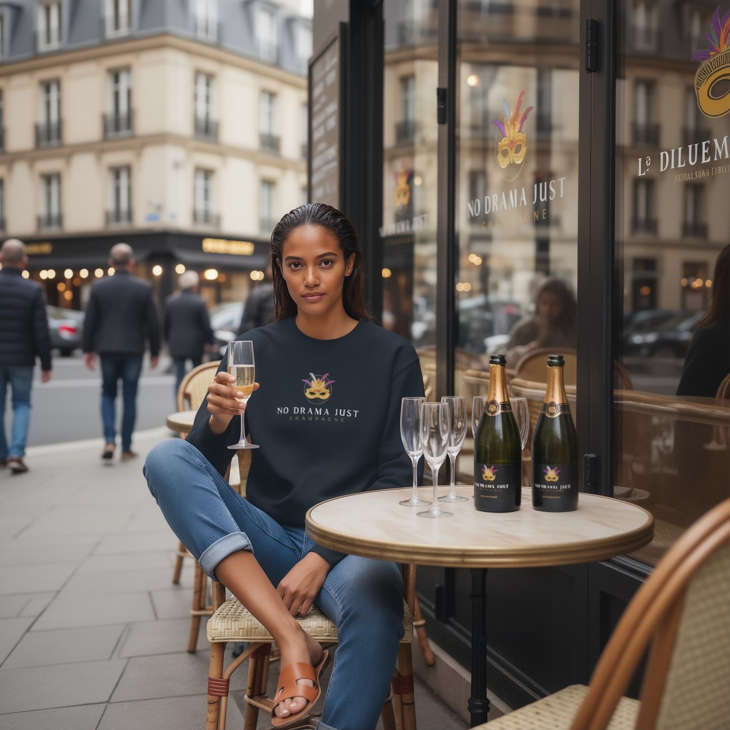 Chic No Drama Just Champagne Sweatshirt - Cosy & Stylish Wear