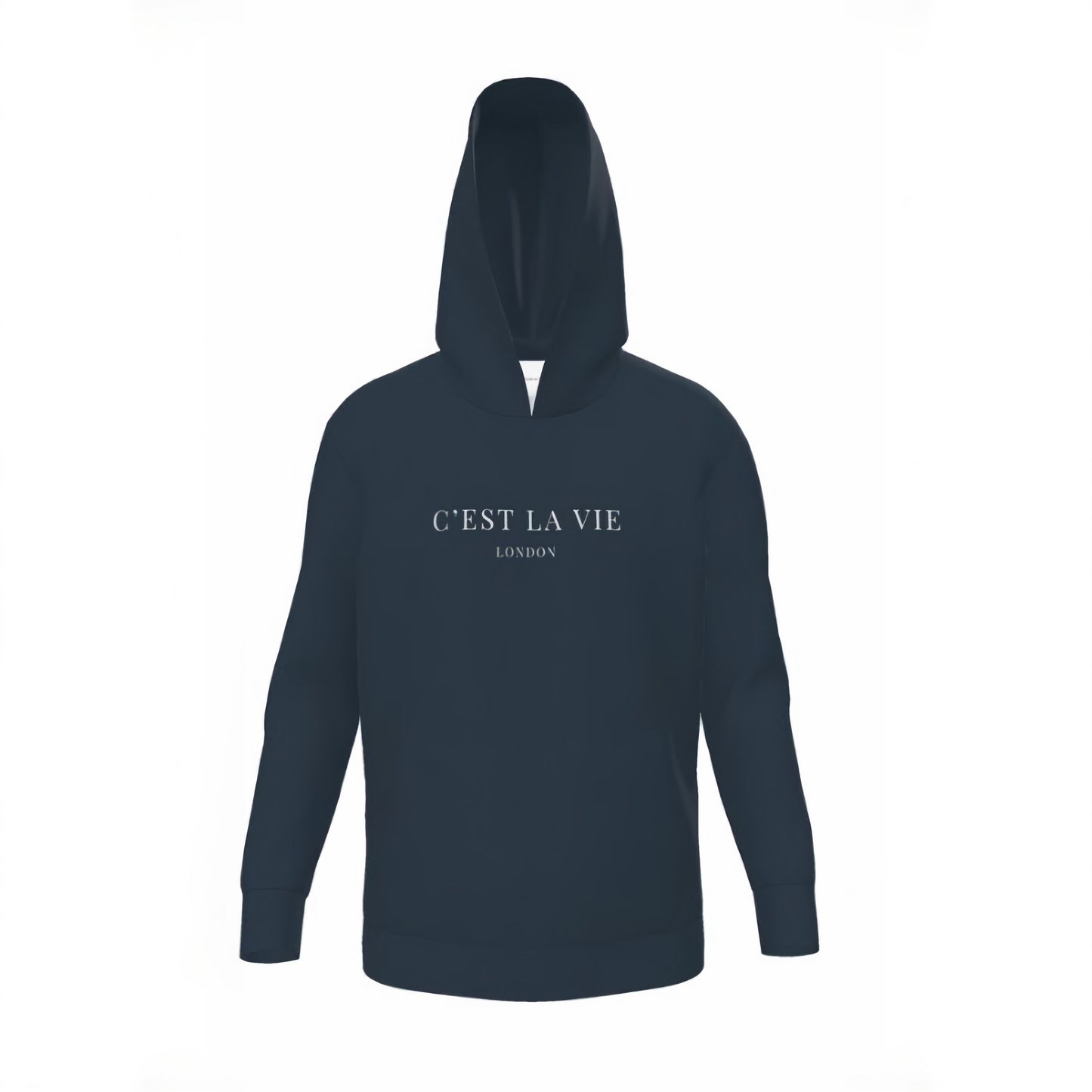 C'EST LA VIE Navy Chic Hoodie - Stylish Comfort for Every Occasion