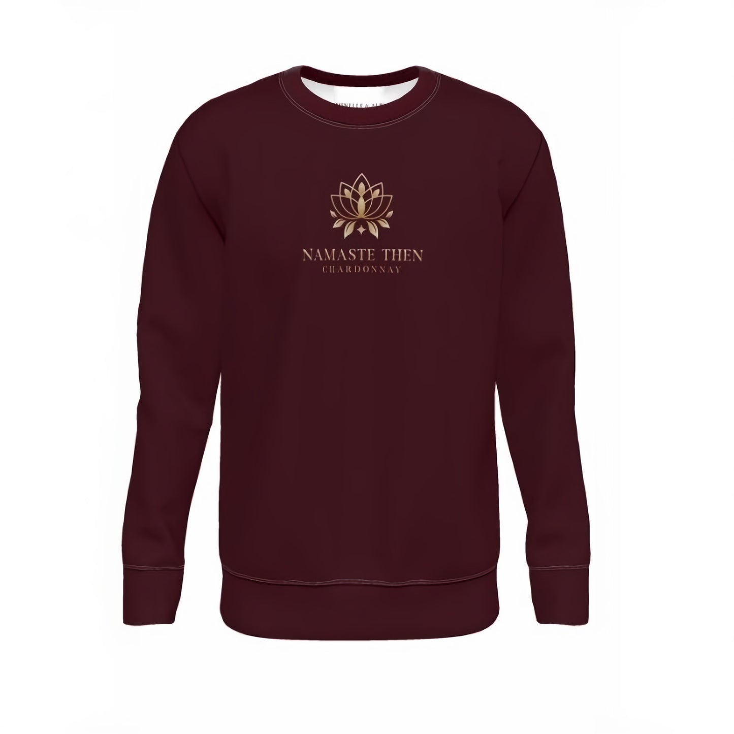 Namaste Then Chardonnay Sweatshirt | Cozy Brown Luxury Gift Idea