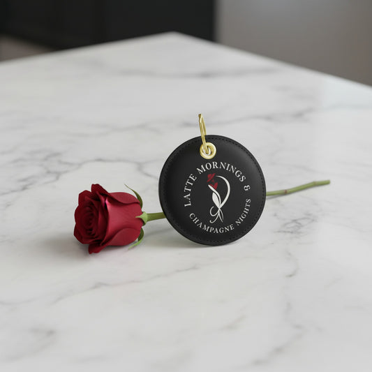 Latte Mornings Champagne Nights Keychain - Perfect Gift for Coffee Lovers