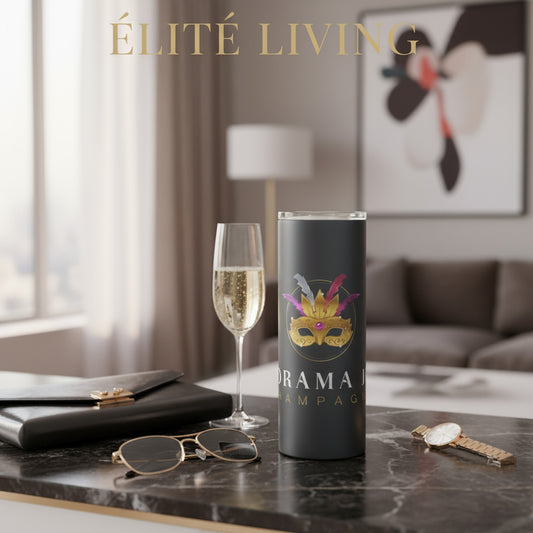 No Drama Just Champagne | Luxury Navy Water Bottle