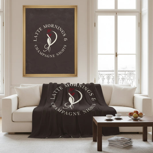 Champagne Nights Velvet Sherpa Throw | Latte Mornings Luxe Blanket