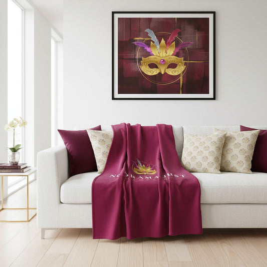 No Drama Just Champagne Velvet Sherpa Throw Blanket