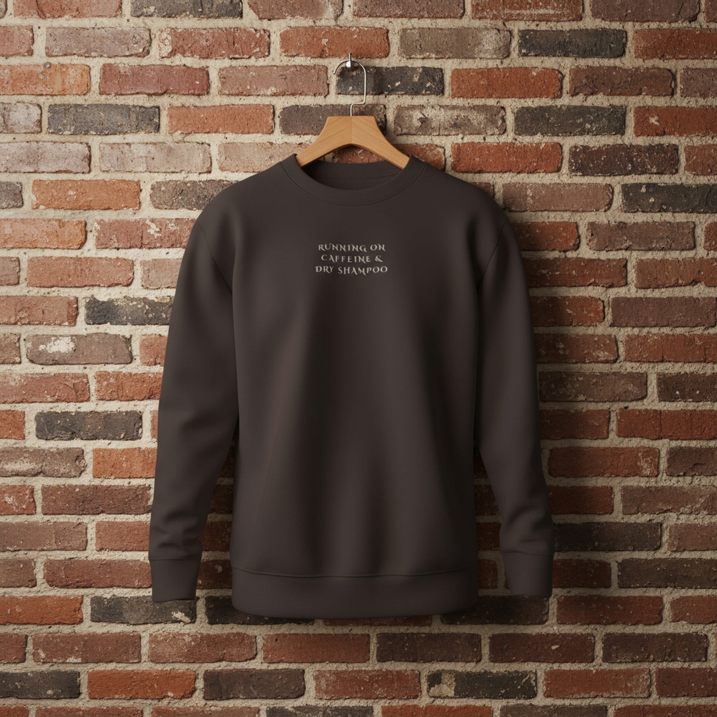 Caffeine & Dry Shampoo Sweatshirt | Cosy Gift for Busy Moms