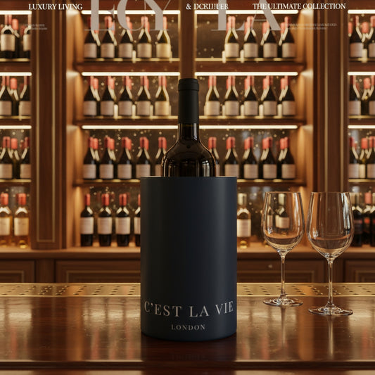 C'EST LA VIE Navy Luxury Wine Cooler - Elegant Wine Chiller