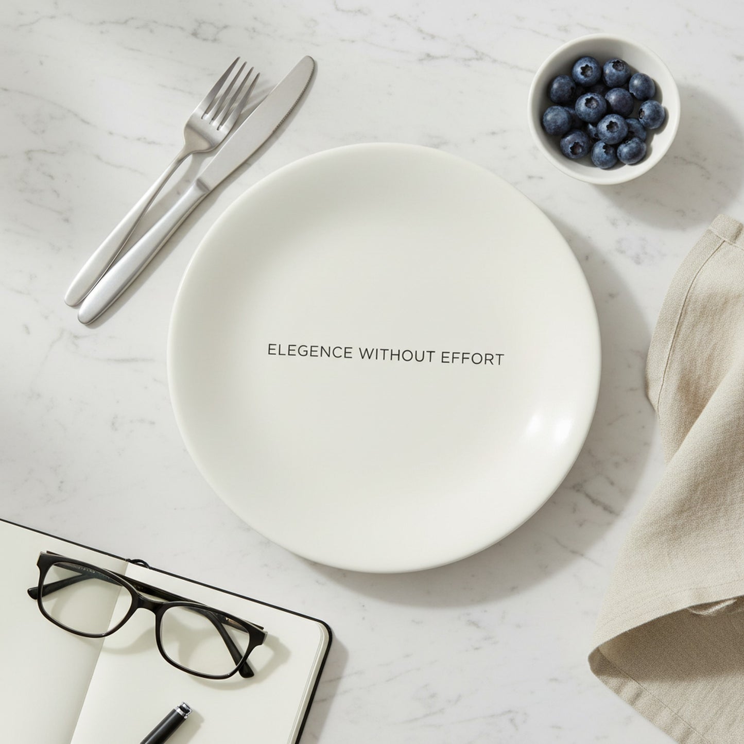 Elegance Without Effort: Set of Two Bone China Plates