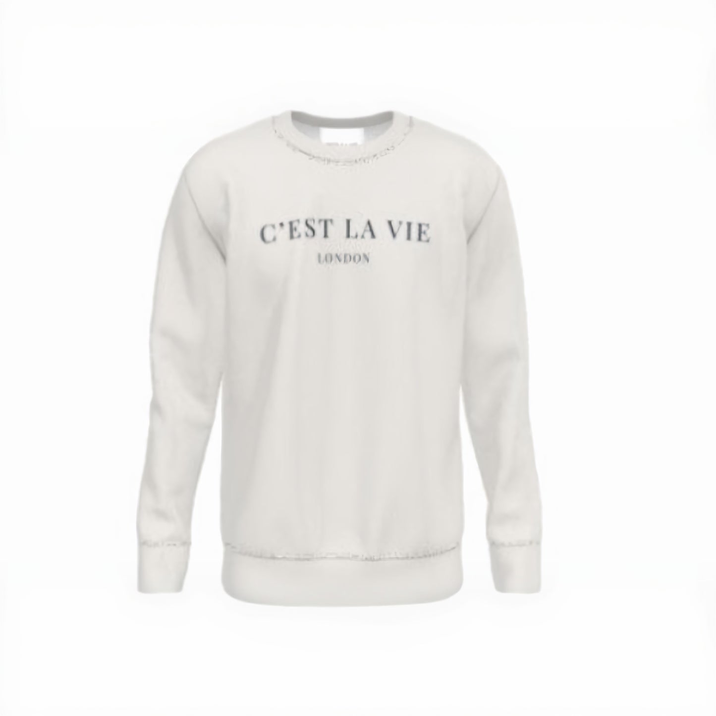 C'EST LA VIE Luxury Cream Sweatshirt | Cozy Chic Fashion
