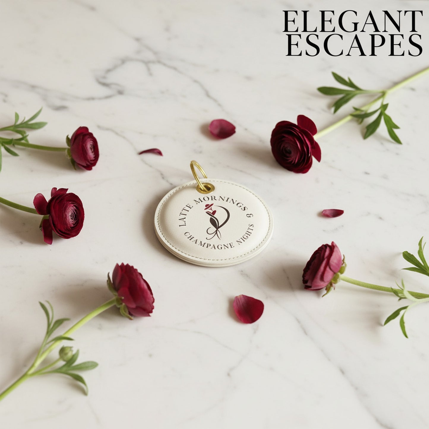 Latte Mornings & Champagne Nights Key Chain - Fun Accessory for Everyday Use