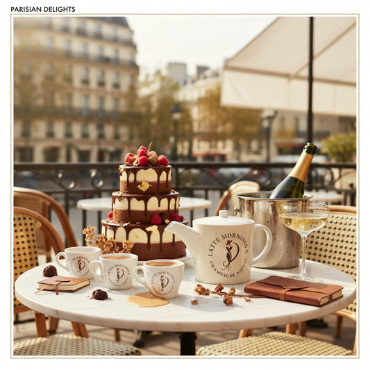 Bone China Tea Pot - Latte Mornings & Champagne Nights Collection