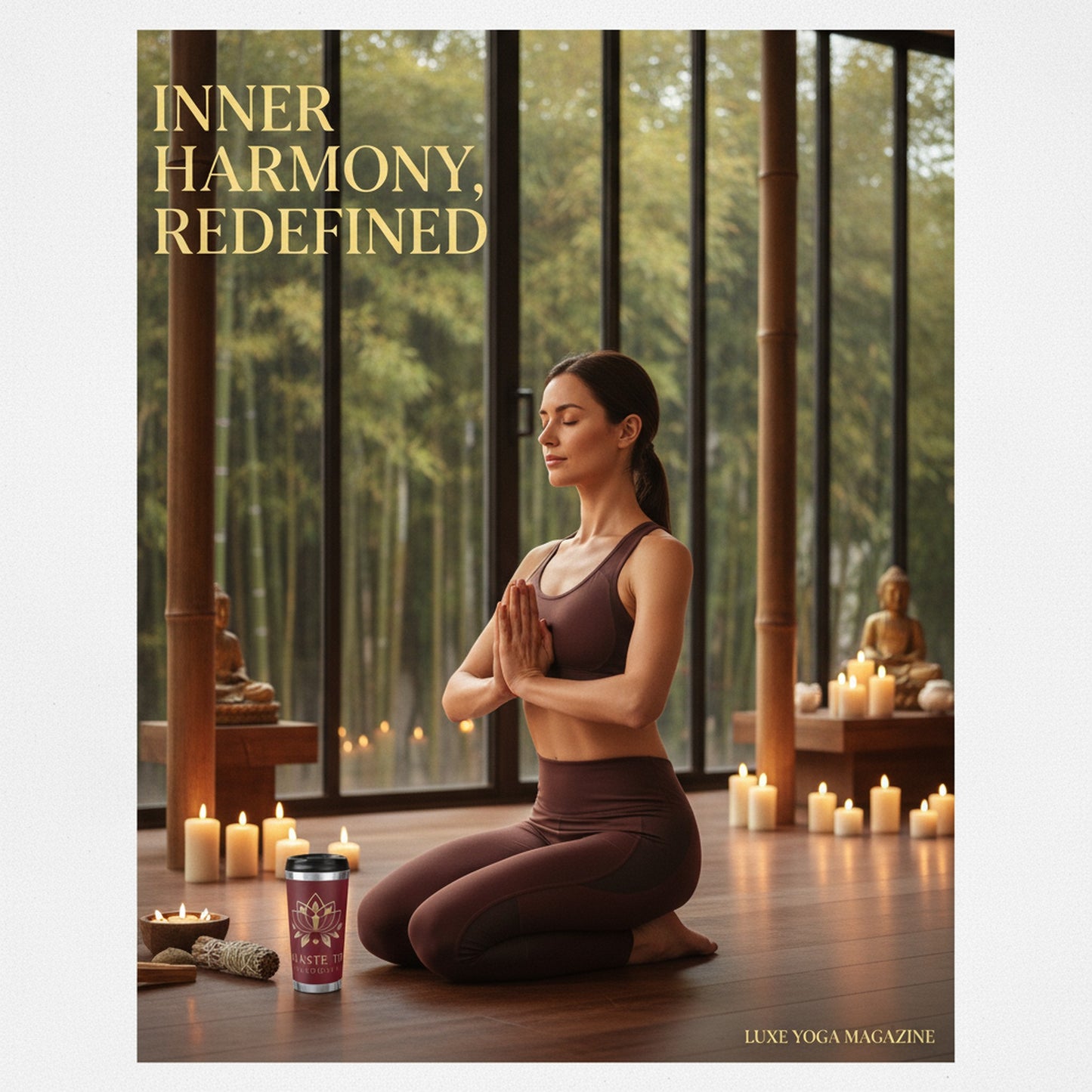 Namaste Then Chardonnay Travel Mug | Burgundy Wine Lover's Travel Cup