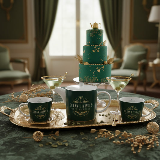 Bone China Tea Pot - Clean Living & Dirty Martinis for Stylish Entertaining