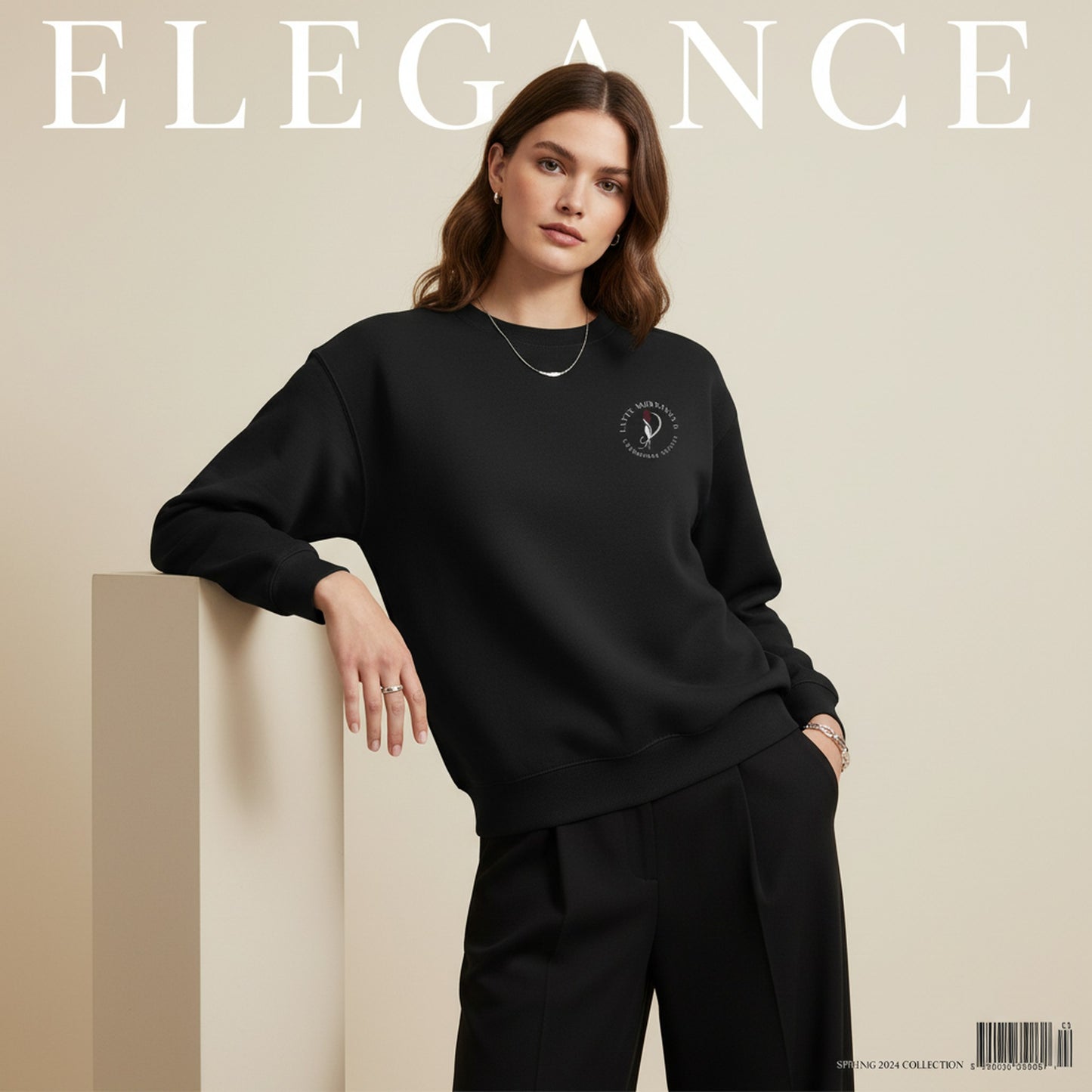 Latte Mornings Champagne Nights Black Sweatshirt - Perfect Gift for Coffee Lovers