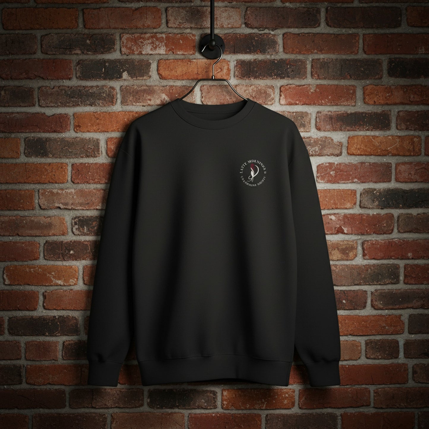 Latte Mornings Champagne Nights Black Sweatshirt - Perfect Gift for Coffee Lovers