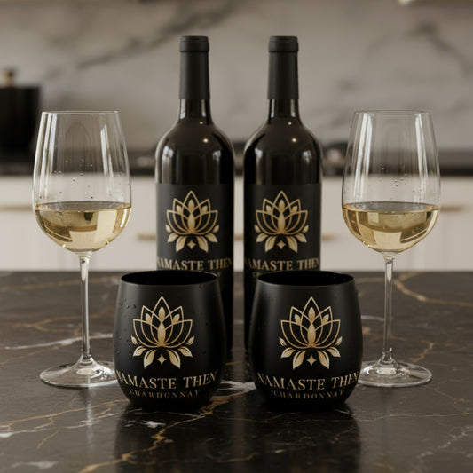 Chic Namaste Then Chardonnay Crystal Glass - Perfect for Water & Wine