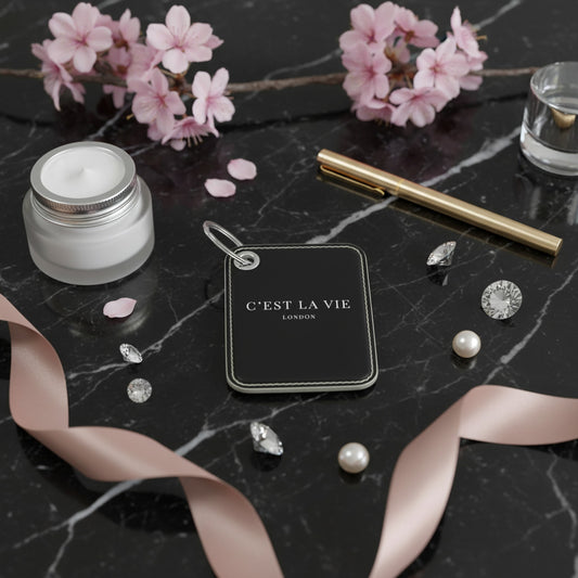 C'EST LA VIE Black Key Ring - Chic & Stylish Key Holder