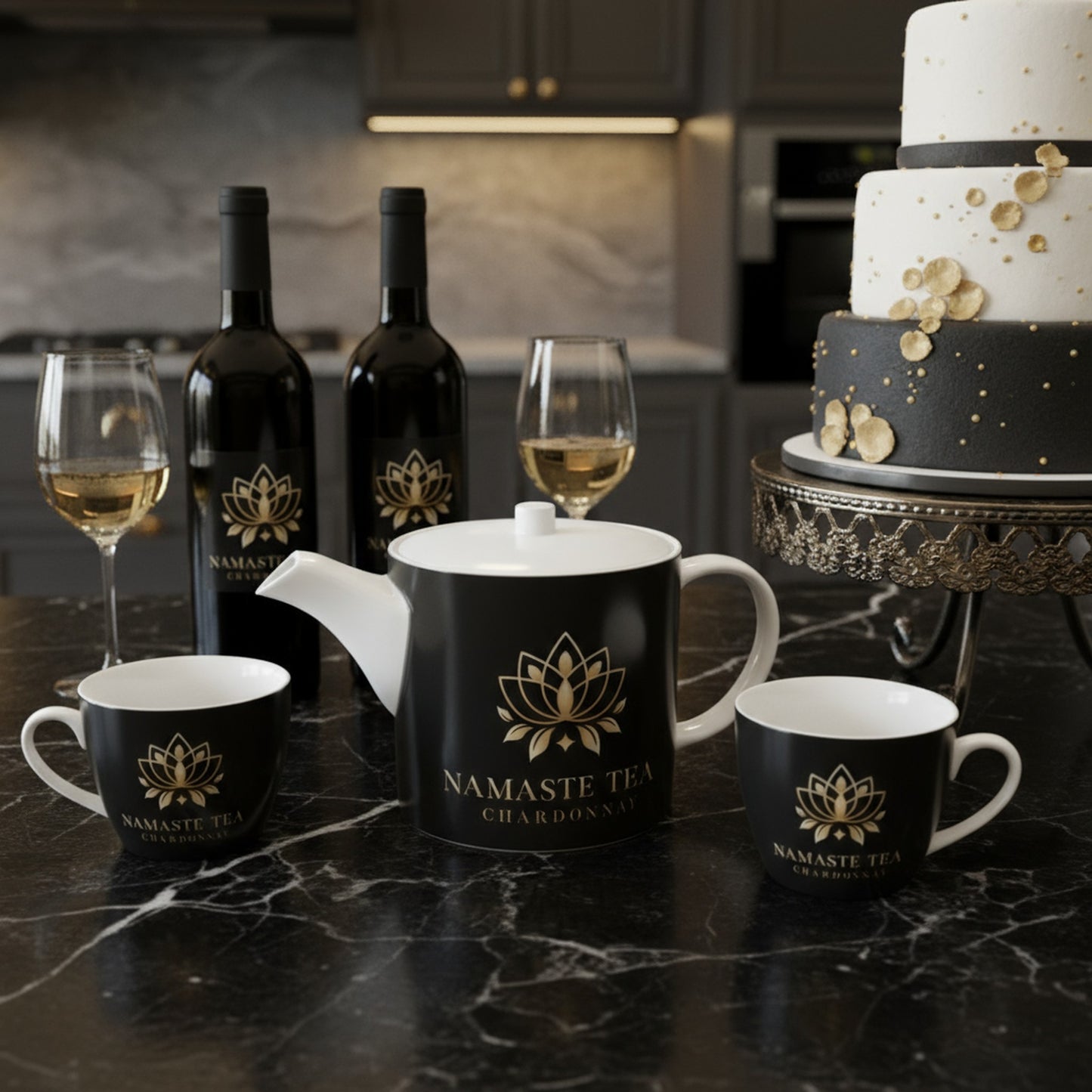 Chic Namaste Then Chardonnay Tea Pot in Bone China – Unique Home Decor