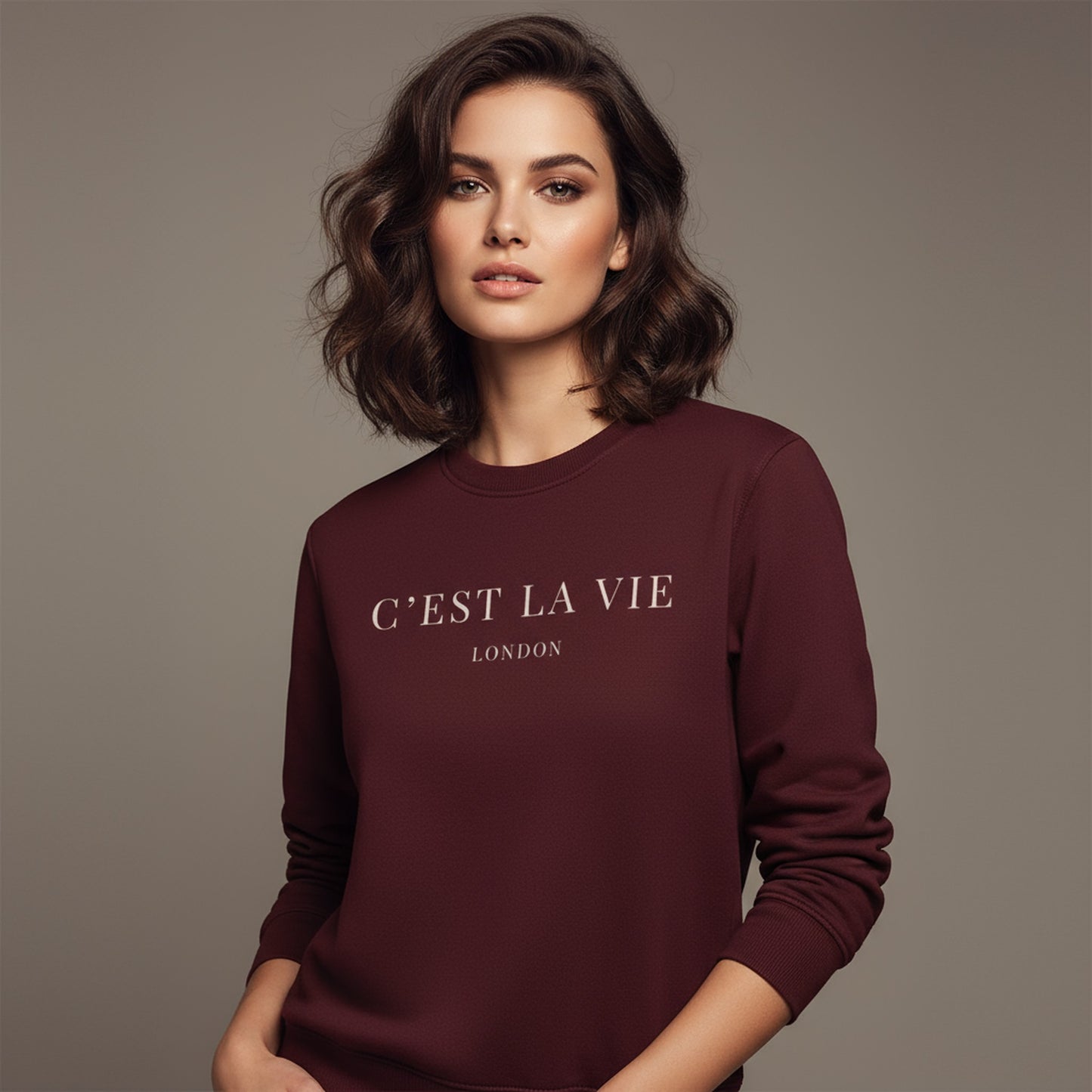 C'EST LA VIE Women's Luxury Sweatshirt - Chic Comfort Wear