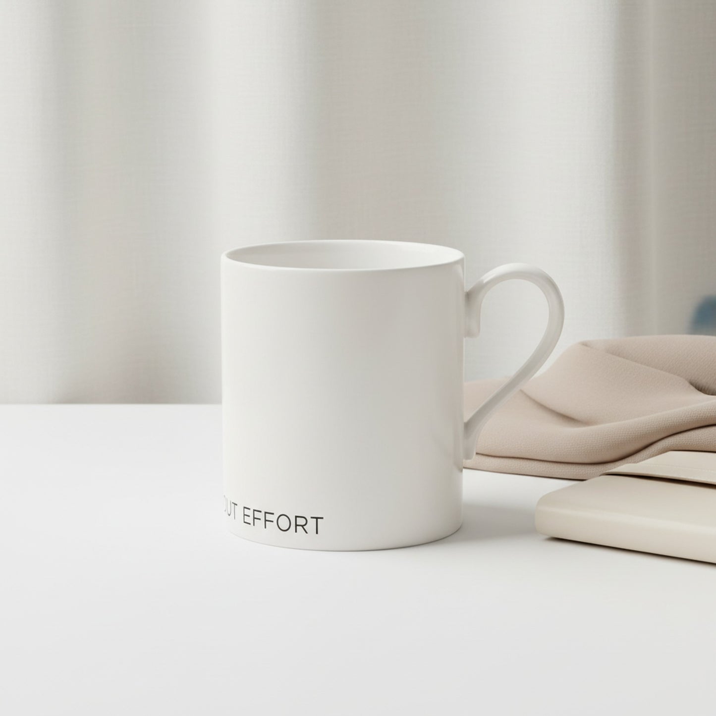 Chic Blush Pink Bone China Mug - Elegance Without the Effort