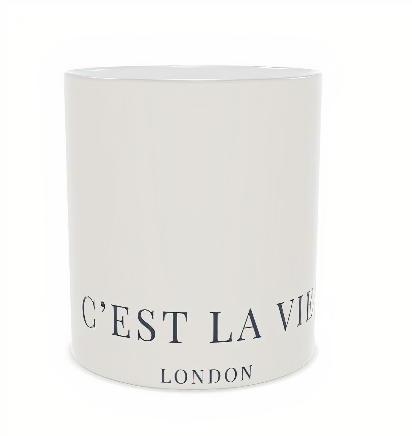 C'EST LA VIE Fine Bone China Cream Mug - Unique Home Decor Accent