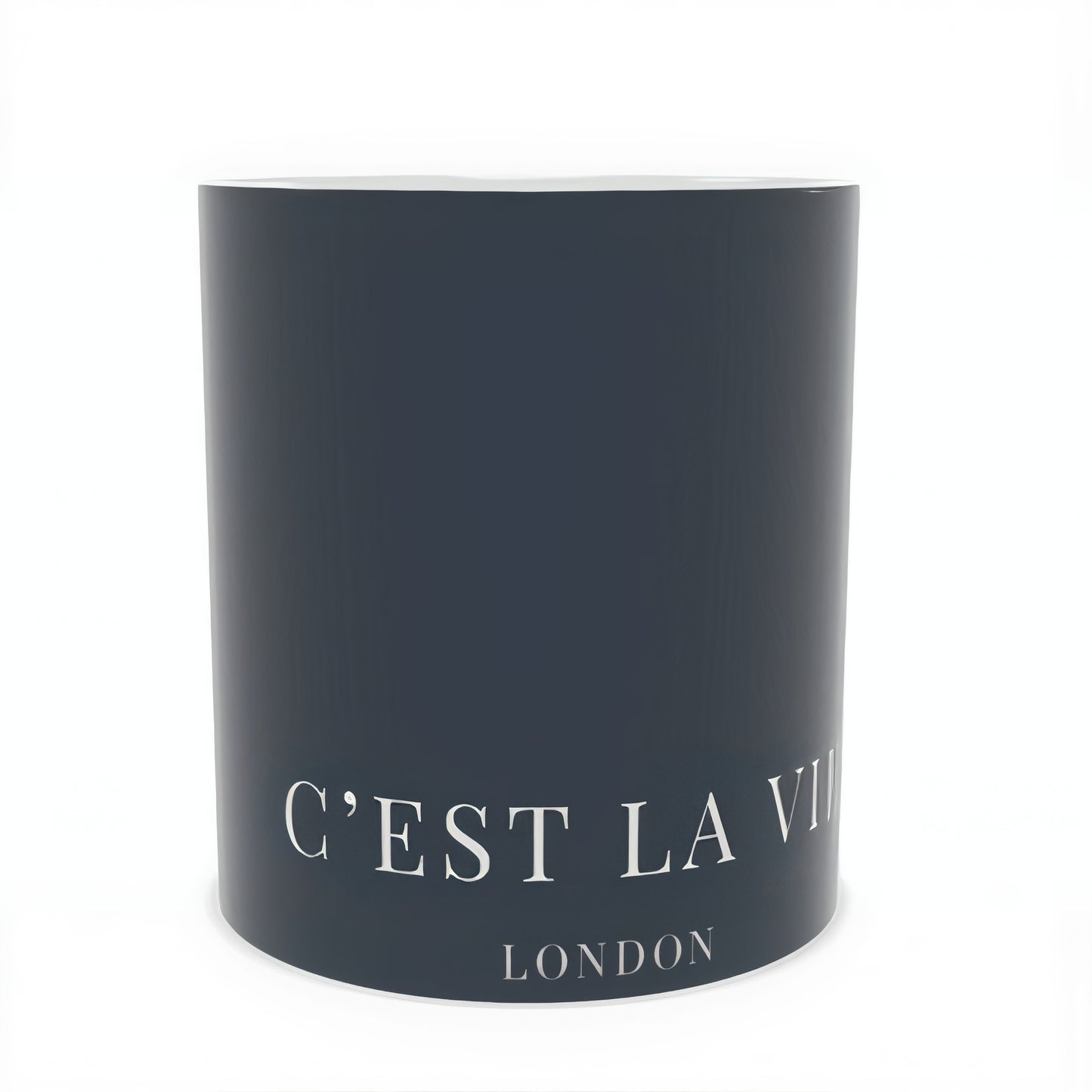 Navy C'EST LA VIE Fine Bone China Mug – Chic Gift for Her